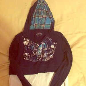 Justice cropped hoodie